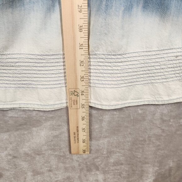 VTG United Colors of Benetton Ombre Denim A line Mini dress Womens size M - Picture 6 of 11